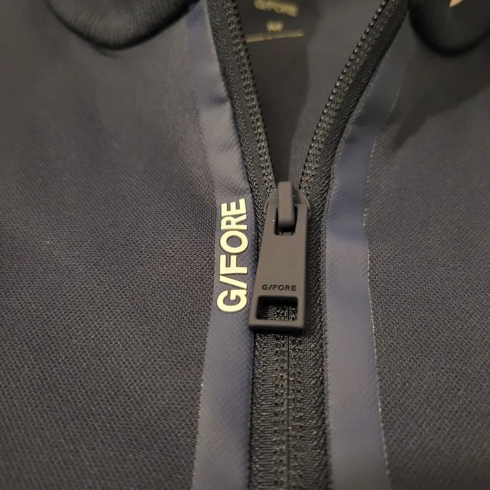 G/Fore Golf Logo DOUBLE KNIT Blue Vest Mens Size Medium Style GMM000031